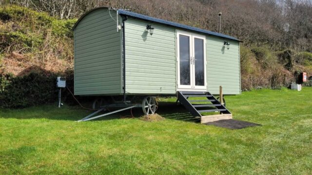 Close up of shepherd hut