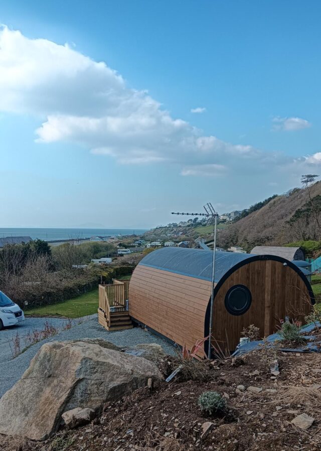 Deluxe pod exterior rear view