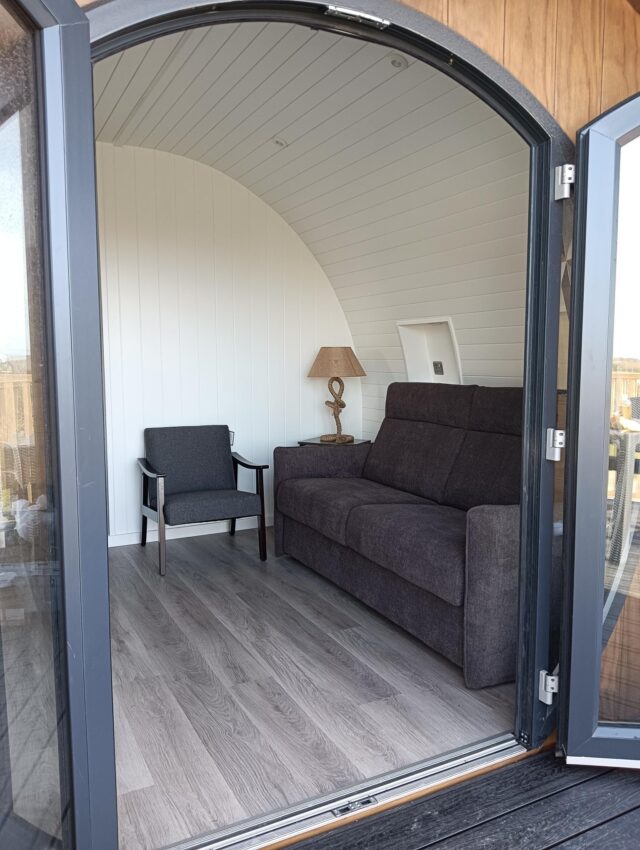 Deluxe pod interior lounge